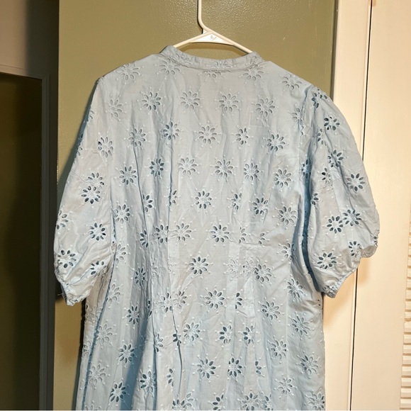 Belle Isle by Torrid Eyelet Mini Dress Angel Falls Light Blue 16 - Picture 11 of 15